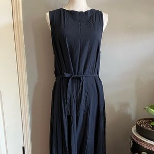 Navy Blue MIDI Cp Shade Dress